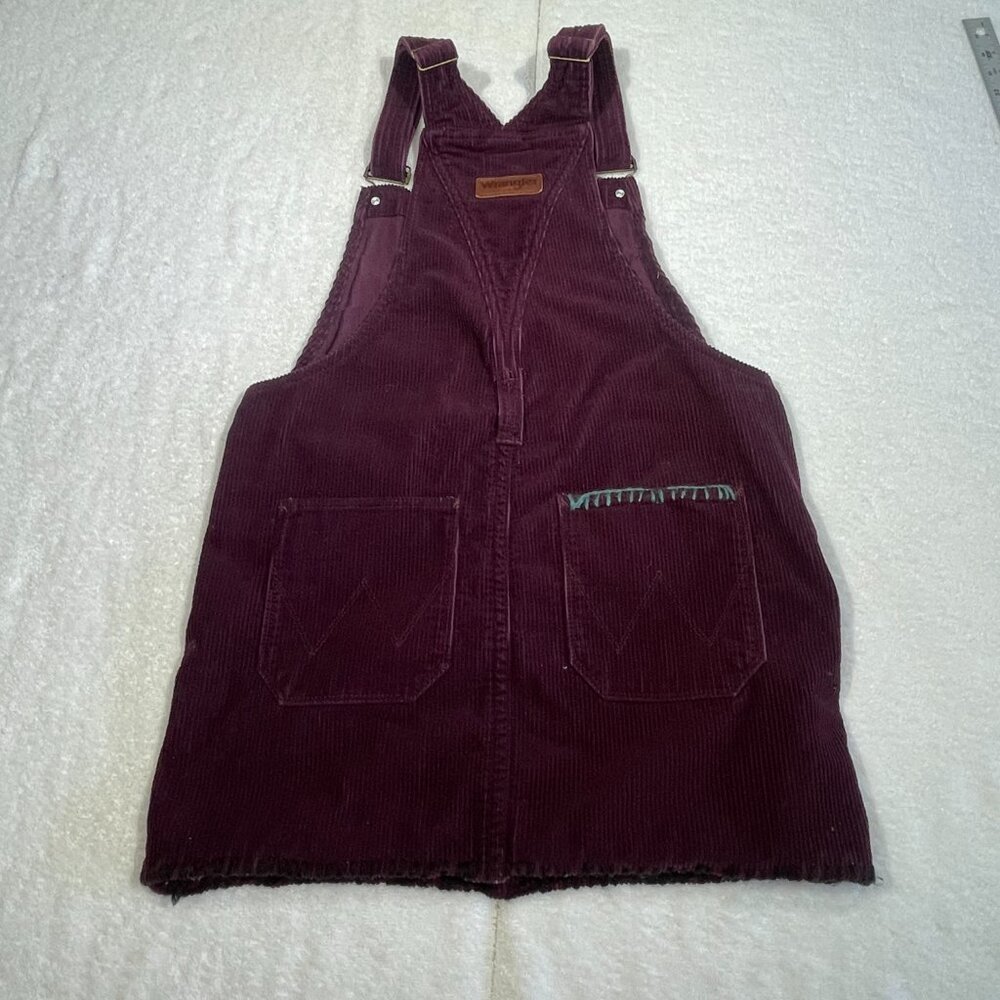Wrangler Corduroy Overall Dress Purple Boho 90s Style Retro Small - Picture 5 of 16